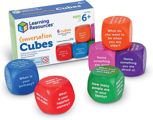 Learning Resources Conversation Cubes - 6 Pieces - FunAbility
