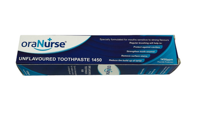 OraNurse® Unflavoured Toothpaste 50ml (Fluoride Free, 1000 or 1450ppm)