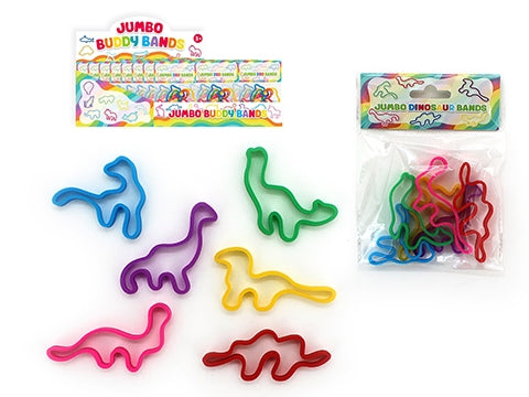Silicone Buddy Bandz  - Dinosaur (6 Per Pack)