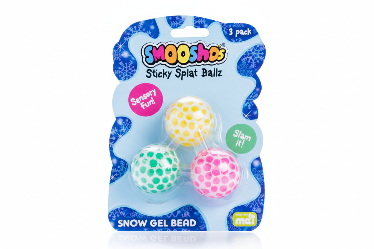 Smooshos Snow Gel Bead Sticky Splat Ballz - Set of 3 - FunAbility